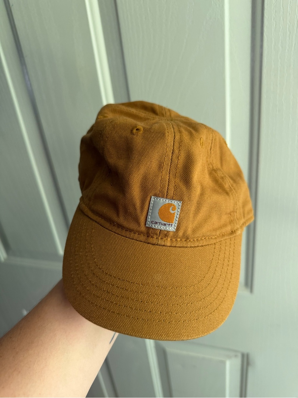 Infant Carhartt Brown Canvas Logo Cap